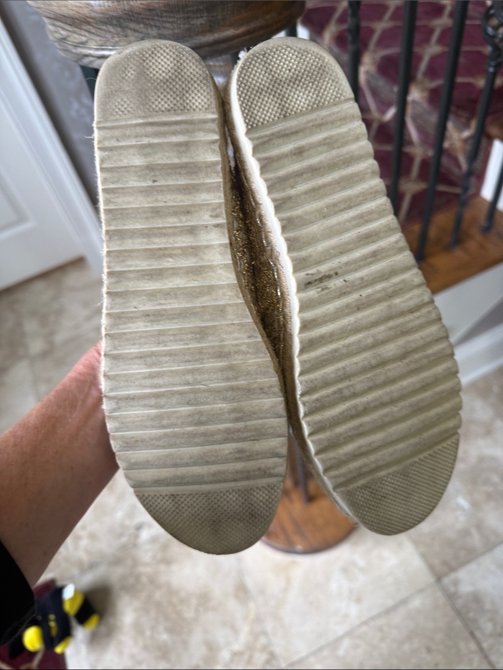 JEWELED ladies slip on espadrilles EURO 38. US 8. Preowned good condition. - Picture 6 of 9